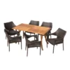Nora 7pc Acacia & Wicker Dining Set - Teak/Brown - Christopher Knight Home 1 Nora 7pc Acacia & Wicker Dining Set - Teak/Brown - Christopher Knight Home -Outdoor Living Shop GUEST 50a0b4a3 9024 4bfa b66d 7d4d7007352c