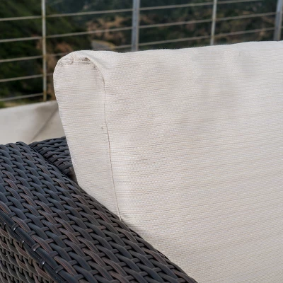 Santa Rosa 8pc Wicker Chat Set - Brown - Christopher Knight Home 5 Santa Rosa 8pc Wicker Chat Set - Brown - Christopher Knight Home - Image 3