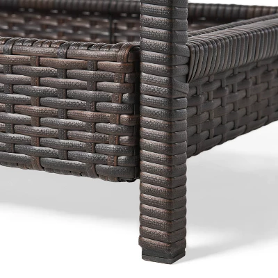 Savona Wicker Outdoor Serving Cart - Brown - Christopher Knight Home 7 Savona Wicker Outdoor Serving Cart - Brown - Christopher Knight Home - Image 5