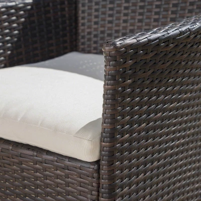 Dion 7pc Aluminum & Wicker Patio Dining Set - Brown - Christopher Knight Home 7 Dion 7pc Aluminum & Wicker Patio Dining Set - Brown - Christopher Knight Home - Image 5