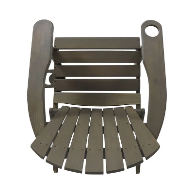 Bellwood Outdoor Acacia Wood Folding Adirondack Chairs Gray - Christopher Knight Home 6 Bellwood Outdoor Acacia Wood Folding Adirondack Chairs Gray - Christopher Knight Home - Image 4