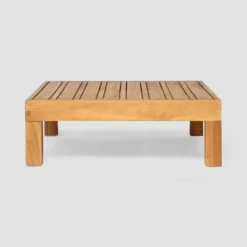 Oana 4pc Acacia Modular Sofa And Table Set - Teak/Beige - Christopher Knight Home -Outdoor Living Shop GUEST 5477803a 3f59 47a8 9391 909c9cf98656