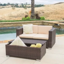 Murano 4pc Wicker Patio Sofa Set - Brown - Christopher Knight Home -Outdoor Living Shop GUEST 5645d5d8 da48 4e09 b605 aa3ba597a459