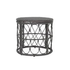 Bruce Outdoor Round Wicker Side Table Gray - Christopher Knight Home -Outdoor Living Shop GUEST 569a90a6 dd8c 4741 b0da c3dde48a7bfd