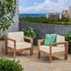Genser 2pk Acacia Wood Club Chairs Brown/Beige - Christopher Knight Home 2 Genser 2pk Acacia Wood Club Chairs Brown/Beige - Christopher Knight Home -Outdoor Living Shop GUEST 580d73fd 7df5 4815 bdf1 9d14bb0e1af7
