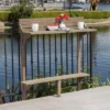 Rectangle Caribbean Acacia Wood Balcony Bar Table - Gray - Christopher Knight Home -Outdoor Living Shop GUEST 5877fd84 9e4c 4724 9434 2331dbe61d30
