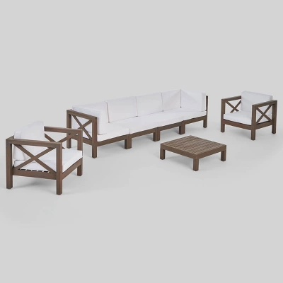 Brava 7pc Patio Conversation Set - Christopher Knight Home 3 Brava 7pc Patio Conversation Set - Christopher Knight Home