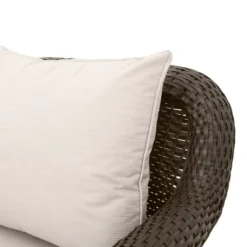 Amaya 5pc Outdoor 4 Wicker Swivel Chair & Fire Pit Set - Dark Brown/Beige/Matte Black - Christopher Knight Home -Outdoor Living Shop GUEST 5c1020e0 811d 403a a2ef 4d25998b38e8