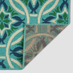 Jada Geometric Outdoor Rug Blue/Green - Christopher Knight Home -Outdoor Living Shop GUEST 5c4b5d3d 7213 4e9d 8986 14185f9bbcbd