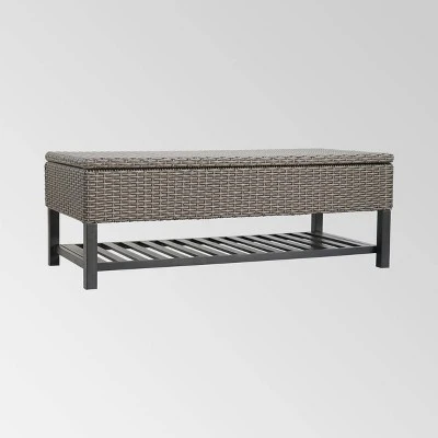 Regent Wicker Storage Bench - Christopher Knight Home 8 Regent Wicker Storage Bench - Christopher Knight Home - Image 6