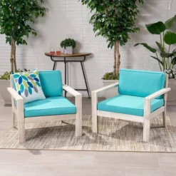 Santa Ana 2pk Acacia Club Accent Chairs Brushed Light Gray - Christopher Knight Home -Outdoor Living Shop GUEST 5de061f4 074a 4df2 80e1 42ad6075b1d8