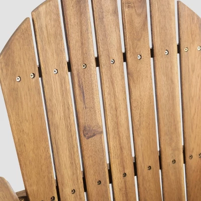 Malibu 2pk Acacia Wood Adirondack Barstools - Natural - Christopher Knight Home 5 Malibu 2pk Acacia Wood Adirondack Barstools - Natural - Christopher Knight Home - Image 3