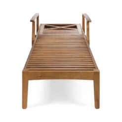 Perla 3pc Outdoor Acacia Wood Chaise Lounge Set With Cushions - Teak/Orange - Christopher Knight Home -Outdoor Living Shop GUEST 6196b692 c9a9 403b a1ab 88edbfea4d84