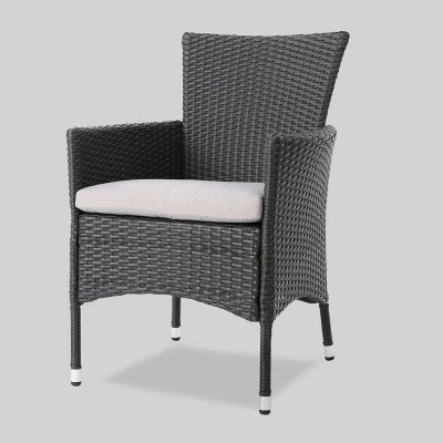 Bennett 7pc Acacia Wood And Wicker Dining Set - Christopher Knight Home 4 Bennett 7pc Acacia Wood And Wicker Dining Set - Christopher Knight Home - Image 2