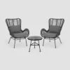3pc Acuna Wicker Patio Chat Set Gray - Christopher Knight Home -Outdoor Living Shop GUEST 63f80b25 6d41 4fa2 af11 a39fea6aaaea