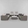 Santa Rosa 9pc Wicker Patio Sectional Sofa Set - Gray/Silver - Christopher Knight Home -Outdoor Living Shop GUEST 64fcf262 a772 43ea a938 ca89690992eb