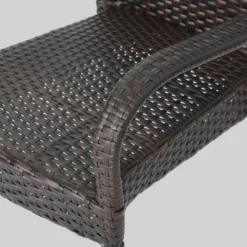 Littleton 3pc All-Weather Wicker Patio Stacking Chair Chat Set - Brown - Christopher Knight Home -Outdoor Living Shop GUEST 6681a707 e03d 4f2c 80b0 4a133383029e