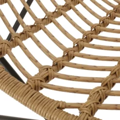 2pk Galtin Outdoor Iron/Wicker Accent Chairs Light Brown/Black - Christopher Knight Home