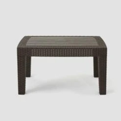 Jacksonville 4pc Faux Wicker Chat Set - Brown - Christopher Knight Home -Outdoor Living Shop GUEST 6761ce7f 373c 49a9 95d8 c3ceaf9a3b32