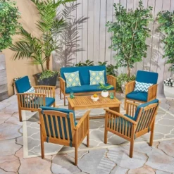 Carolina 6pc Acacia Wood Chat Set - Christopher Knight Home -Outdoor Living Shop GUEST 6a0c69da 3f00 434e 996d b2667dc979e8