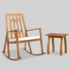 Nuna 2pc Acacia Wood Patio Rocking Chair Set - Teak/Cream - Christopher Knight Home 2 Nuna 2pc Acacia Wood Patio Rocking Chair Set - Teak/Cream - Christopher Knight Home -Outdoor Living Shop GUEST 6a690089 5022 4cae 99a9 878d35a584a0
