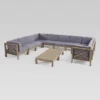 Brava 12 Pc Acacia Sectional Sofa And Table Set - Gray/Dark Gray - Christopher Knight Home -Outdoor Living Shop GUEST 6aeee450 a7ef 4de2 8d41 a12599143c99