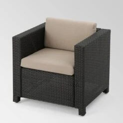 Puerta 5pc Wicker Sofa Chat Set - Dark Brown/Beige - Christopher Knight Home -Outdoor Living Shop GUEST 6b8bfd8d d72d 43f8 99ee 850300b86ddd