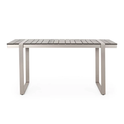 Quay 6pc Outdoor Aluminum Dining Set - Gray/Dark Gray/Silver - Christopher Knight Home 4 Quay 6pc Outdoor Aluminum Dining Set - Gray/Dark Gray/Silver - Christopher Knight Home - Image 2