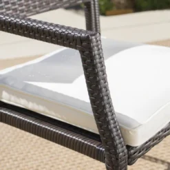 Sherman Oaks 6pc Aluminum/Wicker Patio Dining Set - Brown/White - Christopher Knight Home -Outdoor Living Shop GUEST 6e9fed49 ee50 4737 987e 73c485d45a11