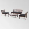Caswell 4pc Acacia Wood Chat Set - Christopher Knight Home -Outdoor Living Shop GUEST 6ebcb7b1 d62e 47d6 ab50 84cafb6881f6