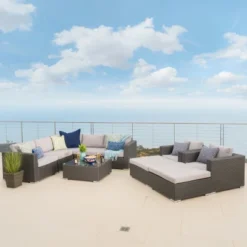 Santa Rosa 10pc Wicker Sectional Sofa - Christopher Knight Home -Outdoor Living Shop GUEST 6eeffcad e77f 45a8 8aec 2791de95e451