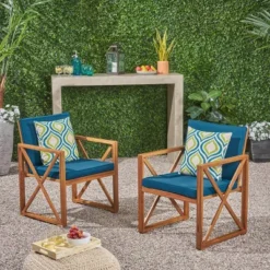 Andora 2pk Acacia Wood Club Chairs - Christopher Knight Home -Outdoor Living Shop GUEST 6f02e3c5 56d8 4977 ac9c de0cbc022381