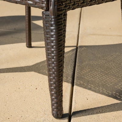 Anaya Set Of 2 Wicker Patio Dining Chair - Brown - Christopher Knight Home 5 Anaya Set Of 2 Wicker Patio Dining Chair - Brown - Christopher Knight Home - Image 3