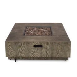 Wellington Outdoor 40000 BTU Square Fire Pit Brown - Christopher Knight Home -Outdoor Living Shop GUEST 708dbfd5 4530 4585 9d2f 7d88ae911408