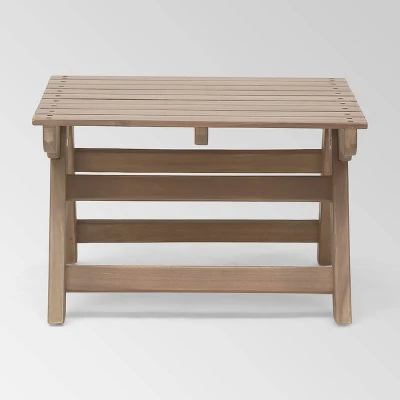 Sedona Acacia Wood Patio Side Table Gray - Christopher Knight Home 7 Sedona Acacia Wood Patio Side Table Gray - Christopher Knight Home - Image 5