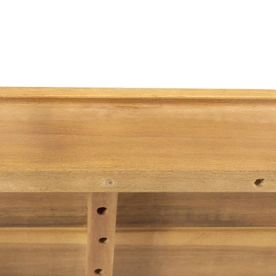 Sebastian 4pc Outdoor Acacia Wood 5 Seater Sofa Sectional With Cushions - Teak/Beige - Christopher Knight Home 6 Sebastian 4pc Outdoor Acacia Wood 5 Seater Sofa Sectional With Cushions - Teak/Beige - Christopher Knight Home - Image 4