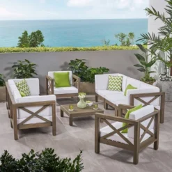 Brava 9pc Acaia Wood Patio Conversation Set - Christopher Knight Home 16 Brava 9pc Acaia Wood Patio Conversation Set - Christopher Knight Home -Outdoor Living Shop GUEST 71e6e00a 56d7 4b17 aebe 51c413b78e4c