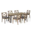 Juniper 7pc Acacia Wood Dining Set - Gray/Dark Gray - Christopher Knight Home -Outdoor Living Shop GUEST 7370bfa5 2414 49d6 bf48 0a63329829c7