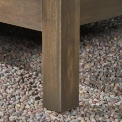 Thasos 10pc Acacia U-Shaped Farmhouse Sectional Sofa Set With Fire Pit - Gray/White/Dark Gray - Christopher Knight Home -Outdoor Living Shop GUEST 75d9ec38 e0fa 40d7 a742 2f378e40b3a8