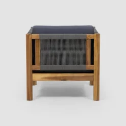 Laurel 2pk Acacia Wood Club Chair Teak/Gray - Christopher Knight Home -Outdoor Living Shop GUEST 7628c9e4 adf3 4357 9bd2 deb1f1e6fcde