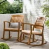 Selma 2pk Acacia Wood Rocking Chair - Teak/White - Christopher Knight Home 2 Selma 2pk Acacia Wood Rocking Chair - Teak/White - Christopher Knight Home -Outdoor Living Shop GUEST 7645d34d 73c8 4abb 9b50 68283bf8f4f9