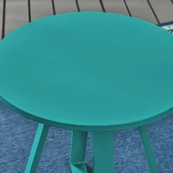 Haiti 3pc Iron Patio Bistro Set - Matte Teal - Christopher Knight Home -Outdoor Living Shop GUEST 76c49027 3993 4f53 96a4 918cf570e3f3