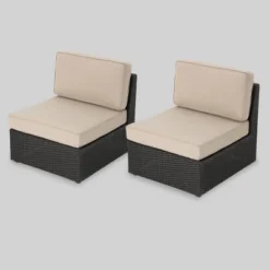 Santa Cruz 2pc Wicker Sectional Sofa Set - Christopher Knight Home -Outdoor Living Shop GUEST 778691b1 f174 4f81 bce6 678de28ca206