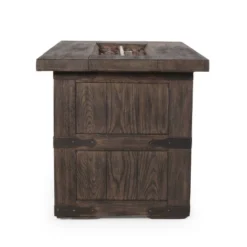 Arnton Outdoor 40000 BTU Rectangle Fire Pit Wood Brown - Christopher Knight Home -Outdoor Living Shop GUEST 7b3c544b 336a 43db bd23 42965aa3bc68