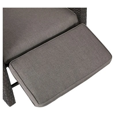 Ostia Wicker Outdoor Recliner With Cushion - Brown - Christopher Knight Home 4 Ostia Wicker Outdoor Recliner With Cushion - Brown - Christopher Knight Home - Image 2