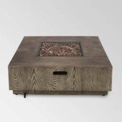 Wellington 40" Square Iron Gas Fire Pit With Tank Holder - Brown - Christopher Knight Home -Outdoor Living Shop GUEST 7e5e46c5 c71e 4e0e b93e 62797d0df9a2