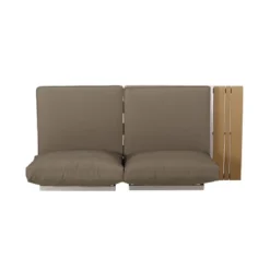 Sterling 4pc Outdoor Aluminum V Shaped 5 Seater Sofa With Cushions - Khaki/Natural - Christopher Knight Home -Outdoor Living Shop GUEST 7eec226a 7d40 4aca 86f8 4b6381420654