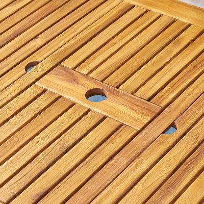 Elmar 7pc Wood & Wicker Expandable Dining Set - Natural/Brown/Cream - Christopher Knight Home 8 Elmar 7pc Wood & Wicker Expandable Dining Set - Natural/Brown/Cream - Christopher Knight Home - Image 6