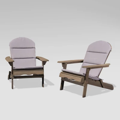 Malibu 2pk Acacia Wood Adirondack Chairs - Gray - Christopher Knight Home 3 Malibu 2pk Acacia Wood Adirondack Chairs - Gray - Christopher Knight Home