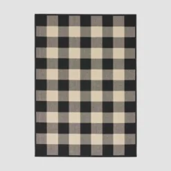 Crossroads Check Outdoor Rug Black/Ivory - Christopher Knight Home 12 Crossroads Check Outdoor Rug Black/Ivory - Christopher Knight Home -Outdoor Living Shop GUEST 80fc923c a597 421f 8453 12994792fd4a
